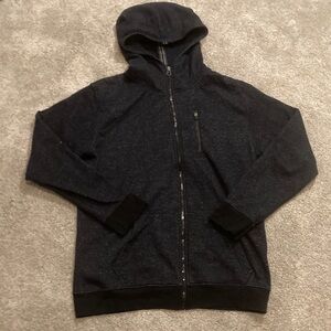 Men's Charcoal Zip-Up Hoodie Sweater